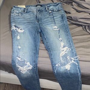 A&F Ripped Skinny Jeans